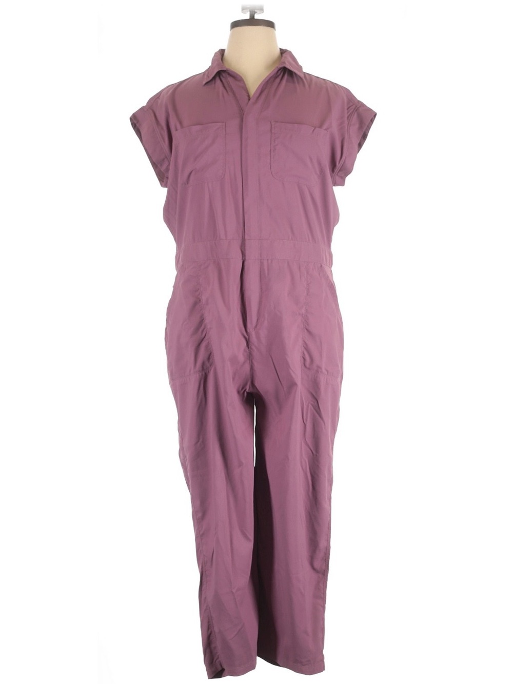 Title Nine Mauve Evelyn Zip-Front Jumpsuit XL